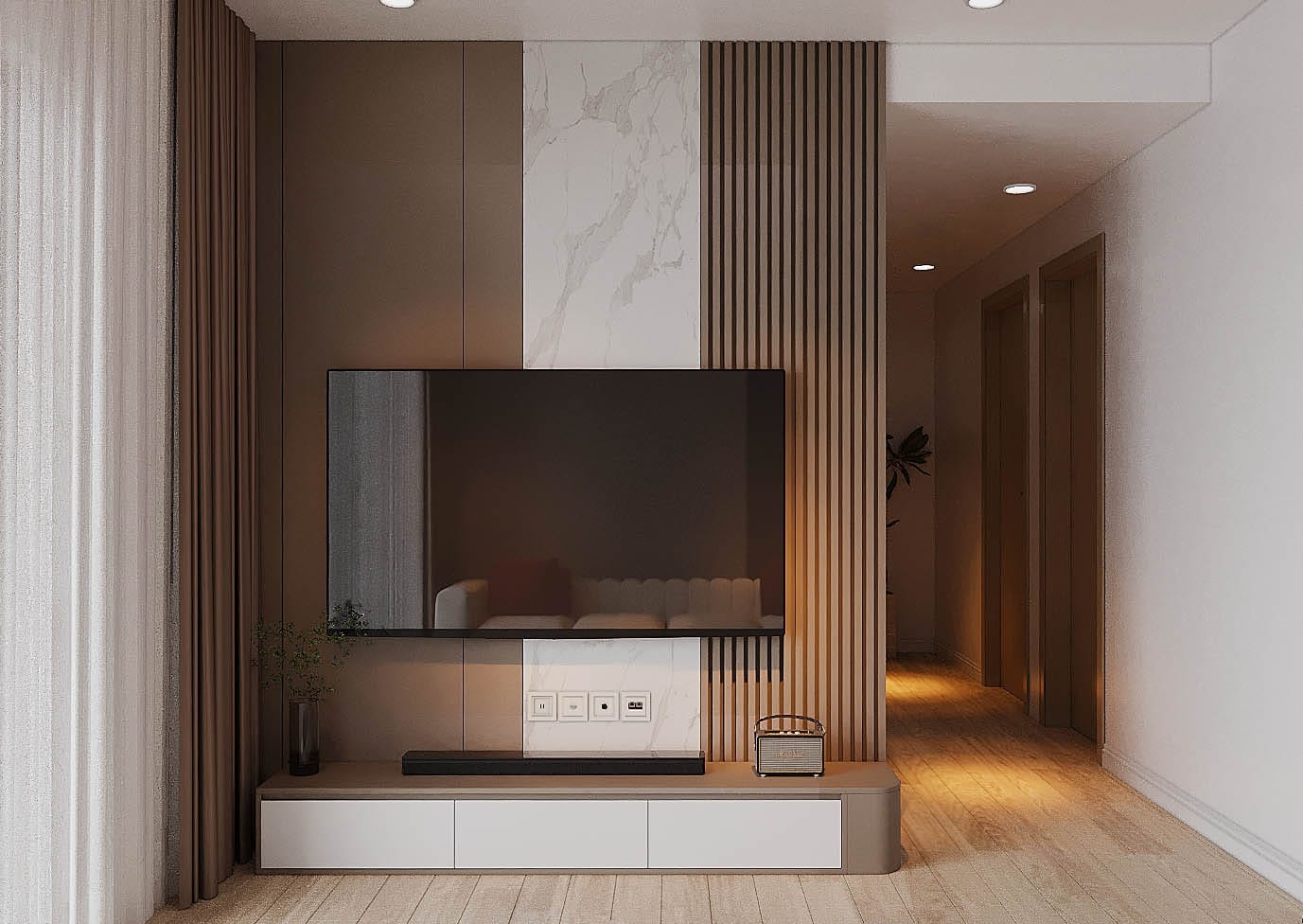 Chung Cư Hiện Đại - Căn Hộ 3 Ngủ (Gỗ Óc Chó) 6